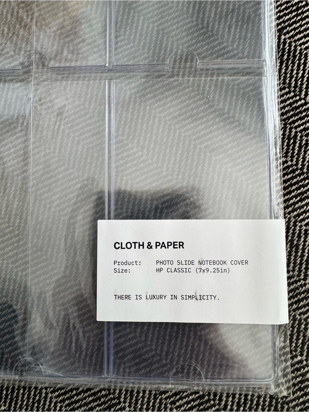 CLOTH & PAPER Vinyl Photo Sleeve Notebook Cover - Modern Grid Design - Picture 2 of 5